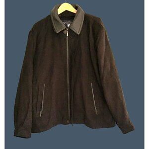 ROUNDTREE & YORKE- MENS BROWN ZIP-UP FULLY LINED WARM JACKET SIZE X-LARGE